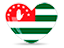 Абхазия флаг сердечко foto